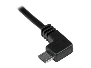 1m Micro-USB oplaad en sync kabel M/M haaks naar links - 2