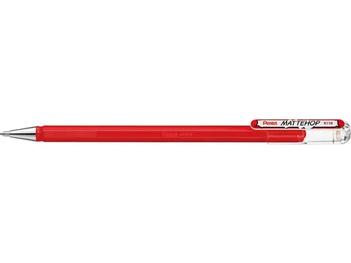 Gelschrijver Pentel K110 Mattehop medium rood