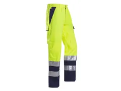 Pantalon de travail Sioen 013V Royan jaune fluo/bleu marine taille 44
