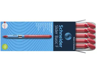 Balpen Schneider Slider Basic F 0,3mm rood - 6