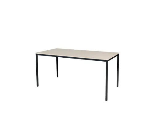 Domino Basic Tafel Vaste Hoogte 1600x800mm Robson Eiken Zwart 4-Poots