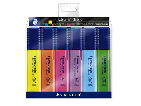Markeerstift Staedtler 364 Textsurfer assorti 6 stuks