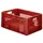 Euronorm Stapelkrat 270x600x400mm 50l Opengewerkt/Bodem Gesl. Rood