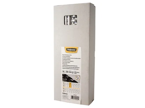 Bindrug Fellowes 10mm 21-rings A4 wit 100stuks