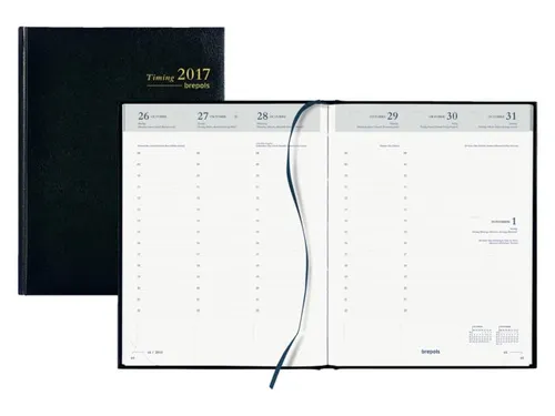 Agenda 2027 Brepols Timing Lima 7dagen/2pagina's viertalig zwart