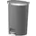 Hana pedaalemmer halfrond 55 Liter Plastic Grijs