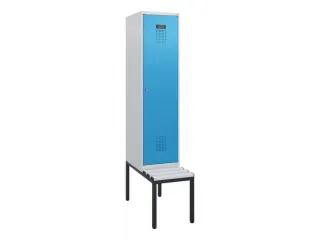 locker met bank,HxBxD 1950x400x815mm,1vak,vak B 400mm,cilinderslot - 2
