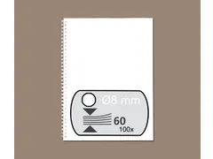Draadrug Fellowes 8mm 34-rings A4 wit 100stuks