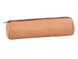 Pennenetui Oxford 22x6cm leer rond naturel