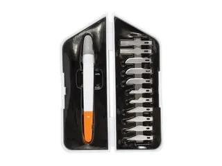Precisiemes Fiskars Medium Duty set à 12 mesbladen wit - 2