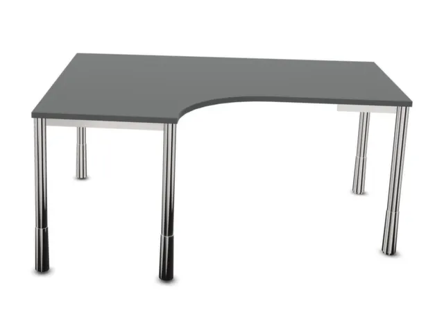 bureau à retour à hauteur réglable,MS-gris foncé