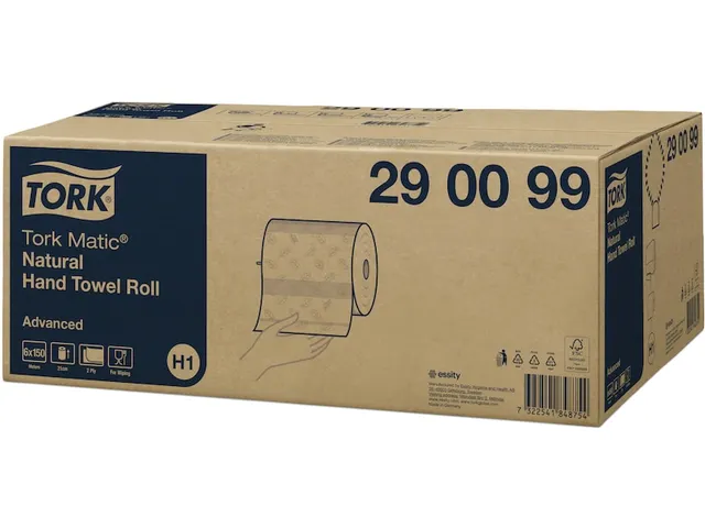 Tork 290099 H1 Matic Advanced Handdoekrol Naturel 2-laags 150m 6 rol