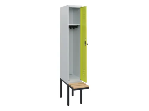 locker met bank,HxBxD 1950x300x815mm,1vak,vak B 300mm,draaigrendel