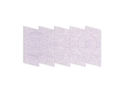 Akoestische PET-vilt Parallellogram tegels lichtgrijs 30x25cm 22 stuks
