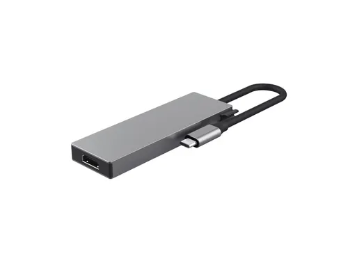 Adapter Trust Dalyx 5-in-1 USB-C-adapter met meerdere poorten grijs