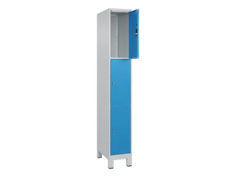 lockerkast,HxBxD 1950x300x500mm,1x3vakken,vak B 300mm,cil.-slot,voeten