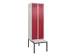 locker met bank,voor scheiding van kleding,HxBxD 2120x600x815mm,2vak