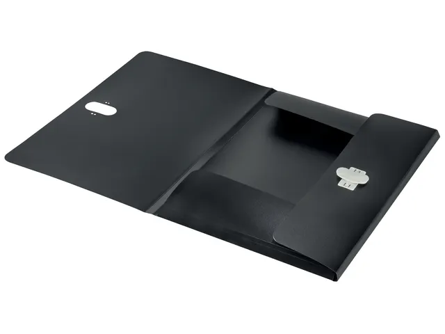 Dossiermap Leitz Recycle A4 3-kleps PP zwart