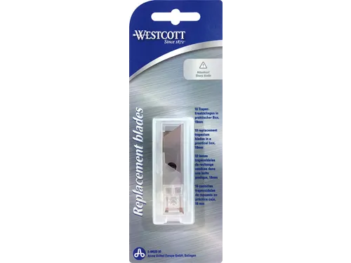 Reservemessen Westcott 18mm voor E-84019 10 stuks