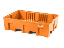 PE-opvangbak,v. 2x200l vat,opvangvol. 220l,HxBxD 350x865x1245mm