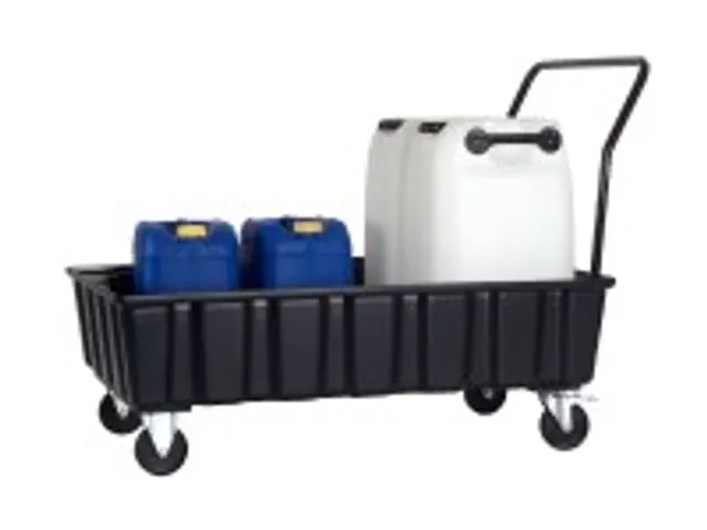 verrijdbare PE-opvangbak,v. 2x200l vat,opvangvol. 220l