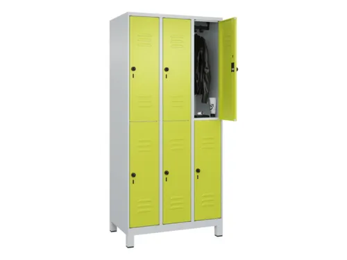 dubbeldekse locker,HxBxD 1950x900x500mm,3x2vak.,vak B 300mm