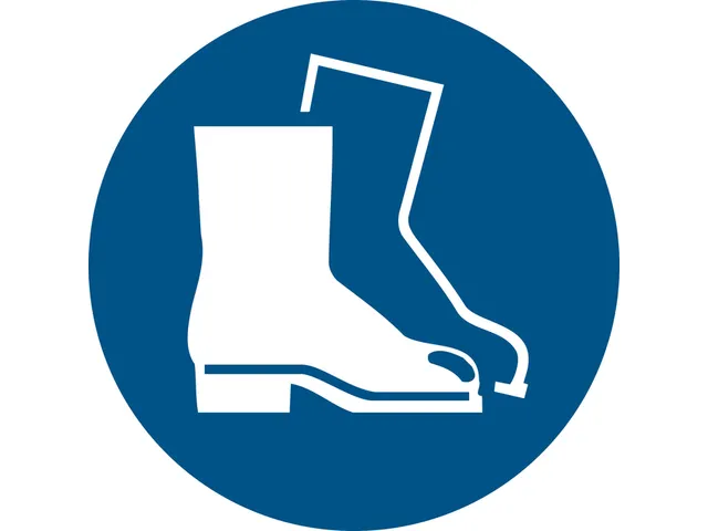 Pictogram bordje Djois Veiligheidsschoenen verplicht Ø200mm blauw