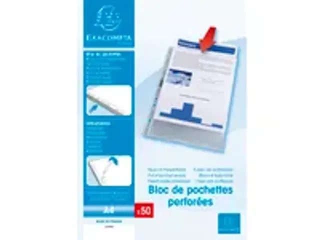OUTLET Pochettes perforées 210x297mm Quick Doc 50 pièces