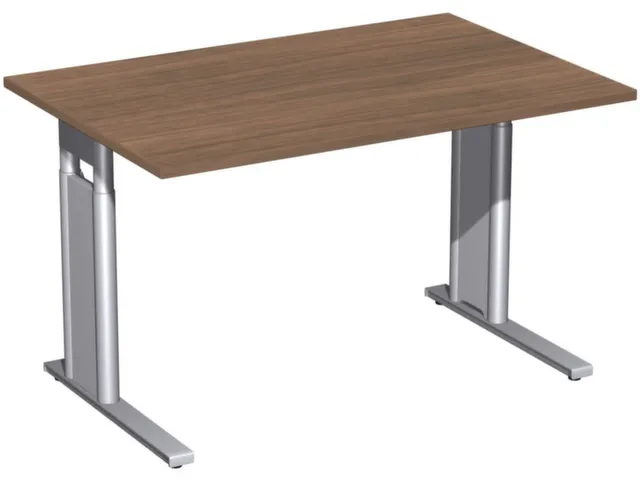 In hoogte verstelbaar bureau,HxBxD 680-820x1200x800mm,blad notenboom