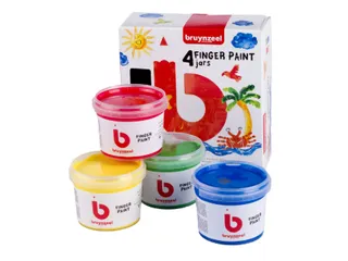 Vingerverf Bruynzeel Kids assorti 4 potjes - 2