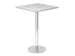 table haute,HxlxP 1116x800x800mm,carré,pied à disque chrome,tube ron