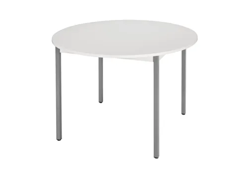 Tafel Rond 110 Cm Frame Antraciet Blad Lichtgrijs