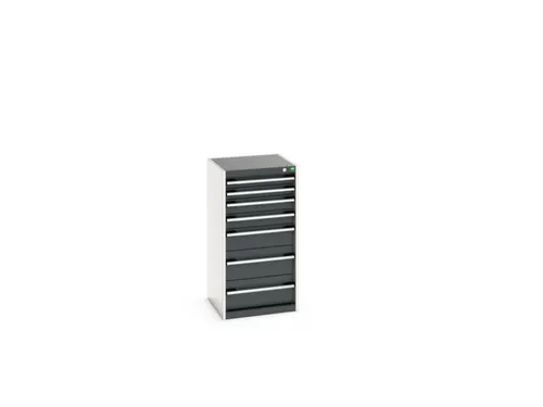 ladekast HxBxD 1000x525x525mm 7laden romp RAL7035 front RAL7016