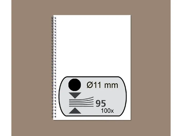 Draadrug GBC 11mm 34-rings A4 zwart 100stuks