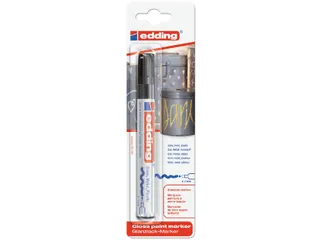 Paintmarker edding 750 op oliebasis 2-4mm zwart blister à 1 stuk - 1
