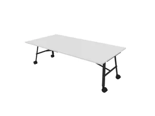 klaptafel,HxBxD 750x2400x1200mm,hoekig,4voeten donkergrijs,ovale buis - 1