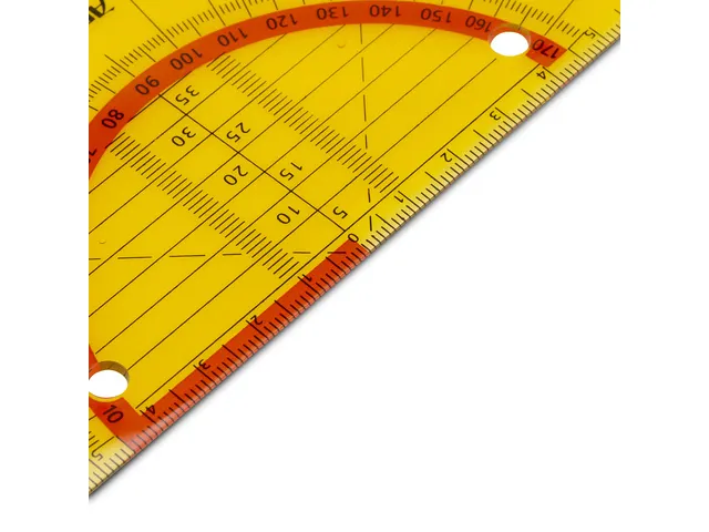 Equerre géométrique GEOflex 14cm Flexible Néon orange
