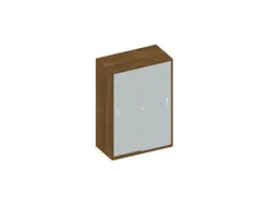 Schuifdeurkast 1150x800x430mm Romp Noten Decor Front Lichtgrijs