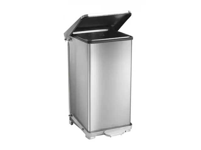 Poubelle à pédale industrielle 45 litres inox mat