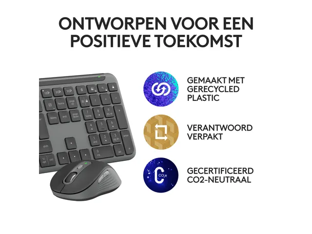 Logitech MK950 Toetsenbord Azerty FR Signature Slim en muis