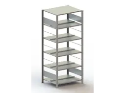 Inhaakstelling Basisveld Verzinkt 1850x806x636mm 6legborden 80kg