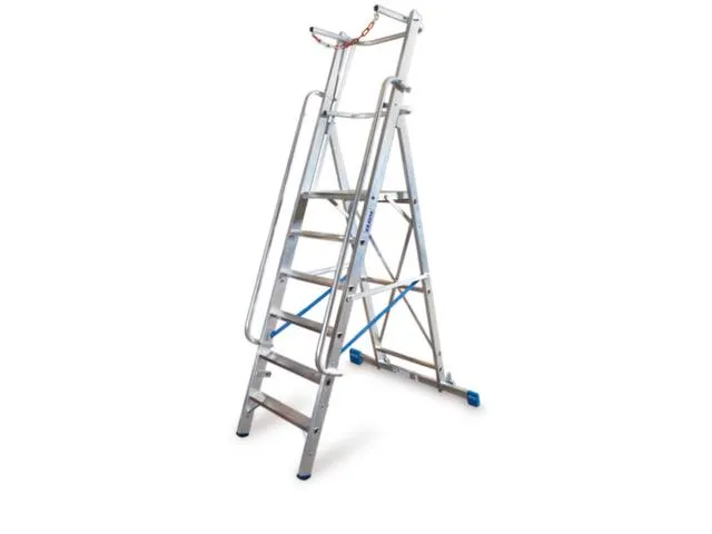 Ladder Aluminium Bordes 1.40m 6Treden Incl.Bordes
