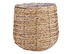 Plantenmand Mica Avalon zeegras rond lichtbruin 26x26cm