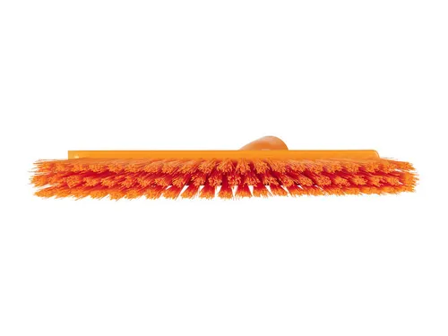 Vikan Hygiene medium veger Oranje stofblik lange steel 250mm