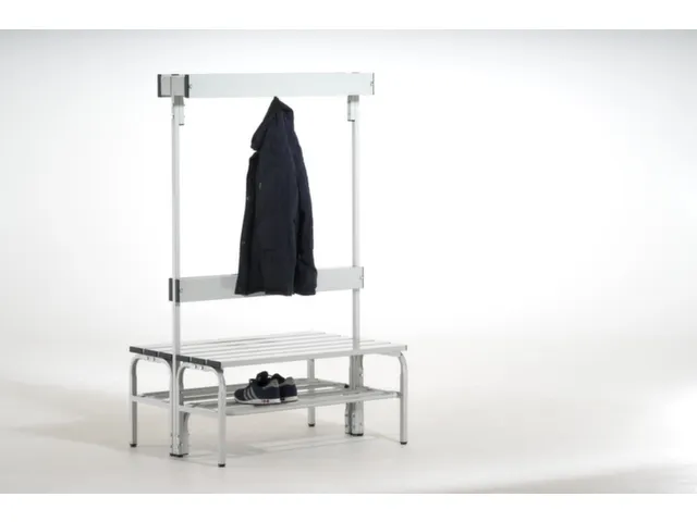 banc double,HxLxP 1650x1015x725mm,barres alu,structure acier RAL7035