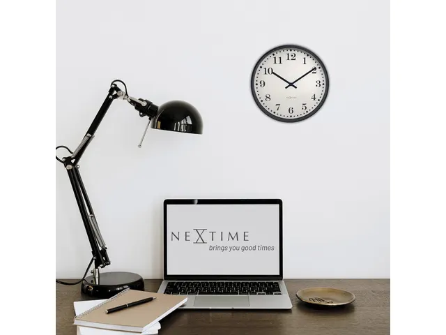 Wandklok NeXtime Dickens 30 cm wit