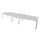 vergadertafel,HxBxD 740x4000x1400mm,vatvormig,MP-lichtgrijs