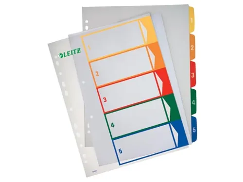 Esselte Pc Printbaar Project Indexen A4+ 11-Gaats 5-Delig Assorti