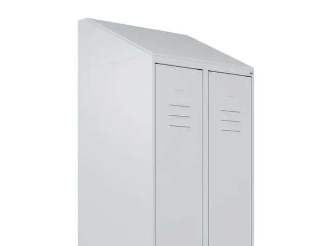 Coiffe inclinée p. armoire vestiaires/multicases p. armoire l 900mm