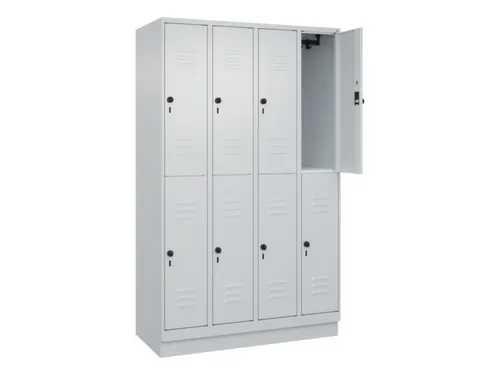 dubbeldekse locker,HxBxD 1950x1200x500mm,4x2vak.,vak B 300mm